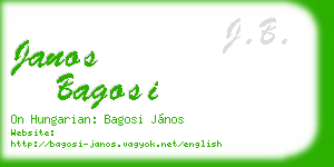 janos bagosi business card